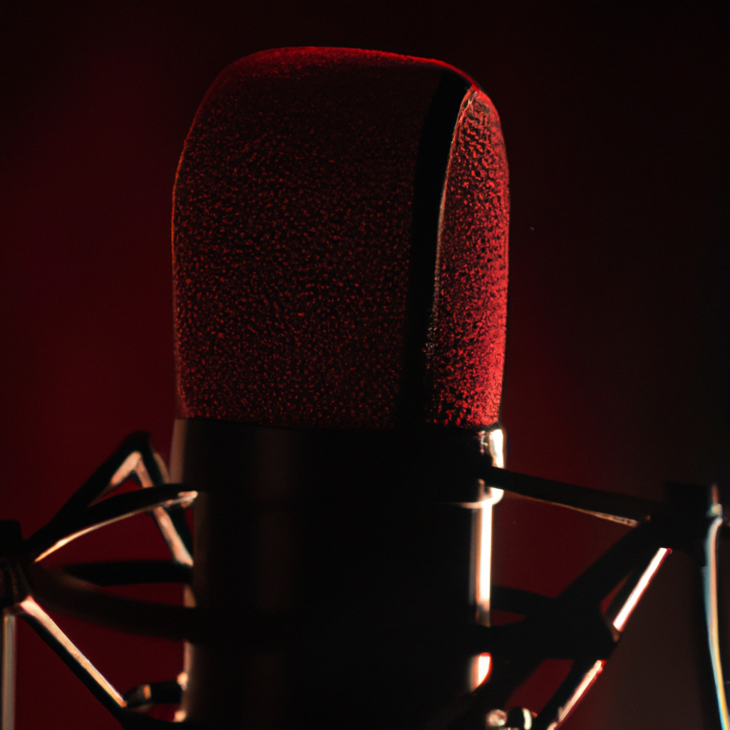 Coach de voz en estudio con micrófono